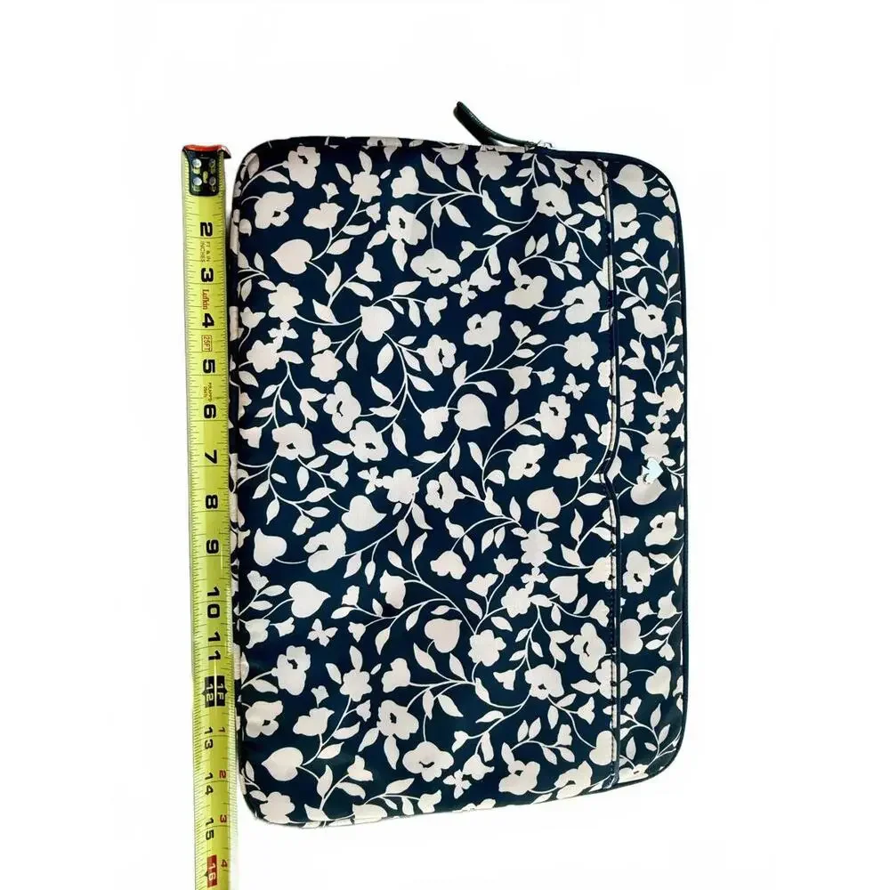 Kate Spade Black & White Floral Padded Laptop Case Sleeve
